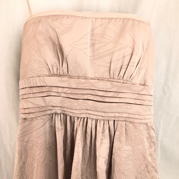 BCBG MaxAzria Dress Strapless Hi Low EUC 2P Tan - Picture 5 of 9